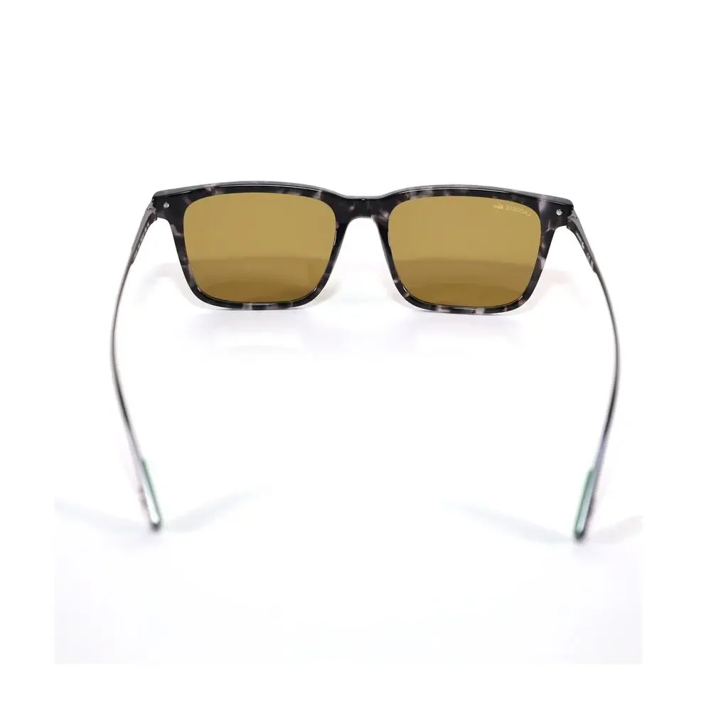 Lacoste Square Men’s Sunglasses – Grey Havana / Green-Gold – NWT